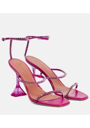 Amina Muaddi Gilda Glass embellished sandals