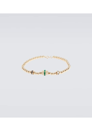Rainbow K Empress 18kt gold bracelet with emeralds and diamonds