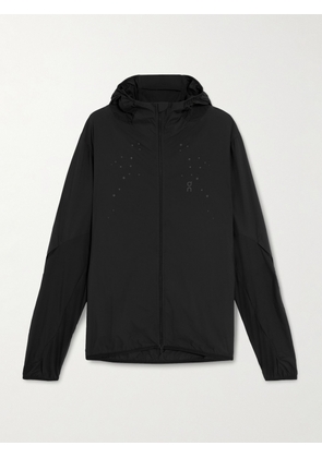 ON - POST ARCHIVE FACTION Printed Shell Hooded Running Jacket - Men - Black - S