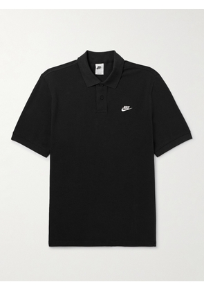 Nike - Club Logo-Embroidered Cotton-Piqué Polo Shirt - Men - Black - XS