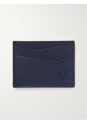LOEWE - Puzzle Edge Logo-Debossed Leather Cardholder - Men - Blue