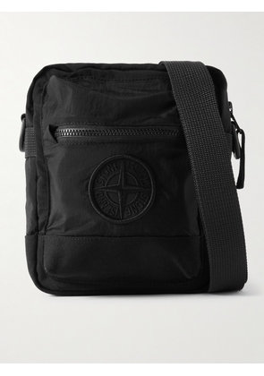 Stone Island - Logo-Appliquèd Canvas-Trimmed Nylon Messenger Bag - Men - Black