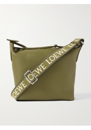 LOEWE - Cubi Small Leather Messenger Bag - Men - Green