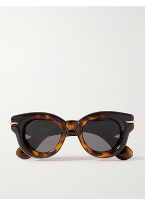 LOEWE - Inflated Round-Frame Tortoiseshell Acetate Sunglasses - Men - Tortoiseshell