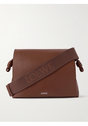 LOEWE - Flamenco Leather Messenger Bag - Men - Brown