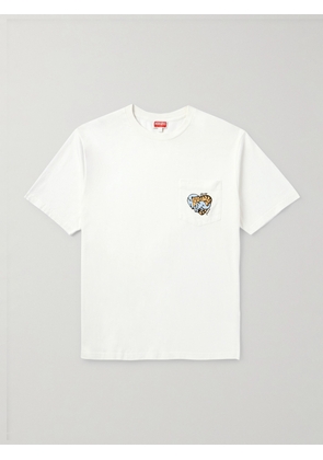 KENZO - Logo-Print Cotton-Jersey T-Shirt - Men - White - XS