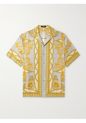 Versace - La Coupe des Dieux Camp-Collar Printed Silk-Twill Shirt - Men - Yellow - IT 46