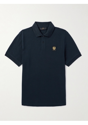 Belstaff - Logo-Appliquéd Cotton-Piqué Polo Shirt - Men - Blue - S