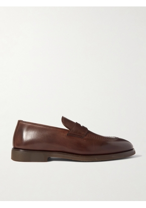 Brunello Cucinelli - Leather Penny Loafers - Men - Brown - EU 40