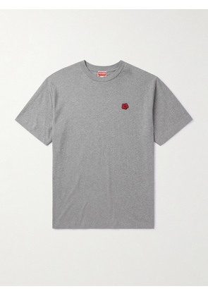 KENZO - Logo-Appliquéd Cotton-Jersey T-Shirt - Men - Gray - XS