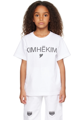KIMHĒKIM Kids White Heart T-Shirt