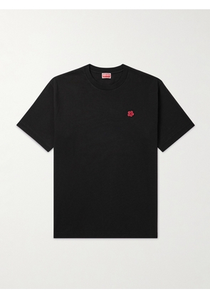 KENZO - Logo-Appliquéd Cotton-Jersey T-Shirt - Men - Black - XS