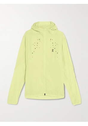 ON - POST ARCHIVE FACTION Printed Shell Hooded Running Jacket - Men - Yellow - S
