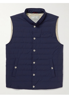 Brunello Cucinelli - Quilted Shell Down Gilet - Men - Blue - XS