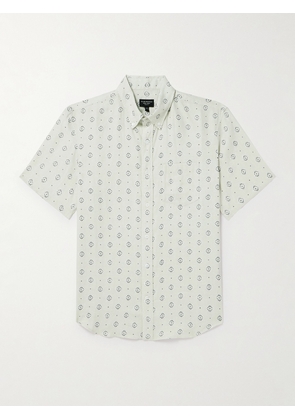 Club Monaco - Button-Down Collar Printed Linen Shirt - Men - White - XS
