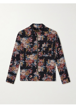 KAPITAL - Floral-Print Twill Jacket - Men - Black - 2