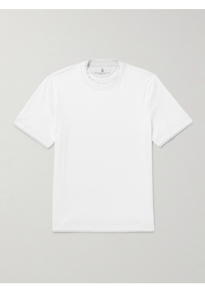 Brunello Cucinelli - Layered Cotton-Jersey T-Shirt - Men - White - XS