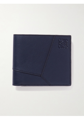 LOEWE - Puzzle Logo-Embossed Leather Billfold Wallet - Men - Blue