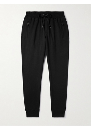 Dolce&Gabbana - Logo-Appliquèd Cotton-Jersey Sweatpants - Men - Black - IT 44