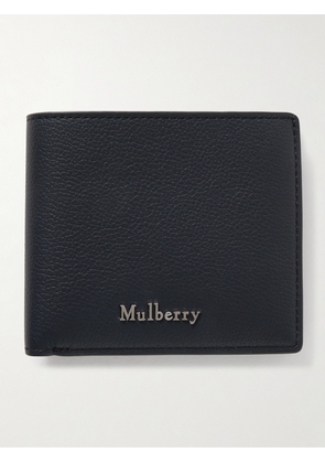 Mulberry - Farringdon Logo-Appliquéd Full-Grain Leather Billfold Wallet - Men - Blue