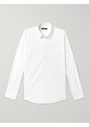 Dolce&Gabbana - Cotton-Blend Poplin Shirt - Men - White - EU 37