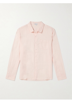James Perse - Garment-Dyed Linen Shirt - Men - Pink - 1