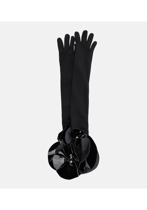 David Koma Floral-appliqué gloves