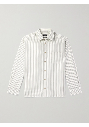 A.P.C. - Malo Striped Cotton and Wool-Blend Twill Shirt - Men - Green - XS