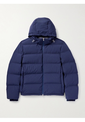 Brunello Cucinelli - Quilted Padded Hooded Shell Down Jacket - Men - Blue - XS