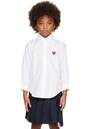 COMME des GARÇONS PLAY Kids White Heart Shirt