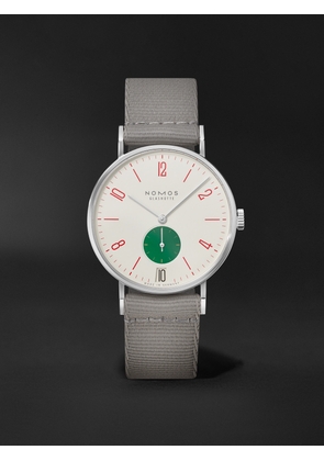 NOMOS Glashütte - Tangente 38 Date Go Limited Edition Hand-Wound 37.5mm Stainless Steel and Webbing Watch, Ref.No. 179.S4 - Men - White