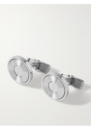 Dunhill - Series D Optical Lines Rhodium-Plated Silver Cufflinks - Men - Silver