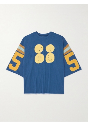 KAPITAL - Printed Cotton-Jersey T-Shirt - Men - Blue - 1
