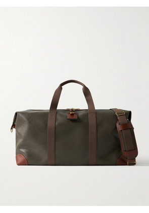 Mulberry - Heritage Clipper Large Leather-Trimmed Scotchgrain Holdall - Men - Green