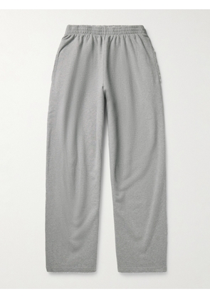 Balenciaga - Wide-Leg Distressed Cotton-Jersey Sweatpants - Men - Gray - S