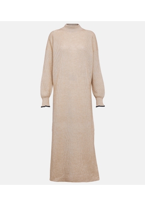 Brunello Cucinelli Alpaca and cotton midi dress