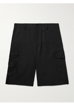 Dolce&Gabbana - Wide-Leg Linen Cargo Shorts - Men - Black - IT 46