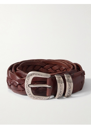 Brunello Cucinelli - 3cm Woven Leather Belt - Men - Brown - EU 90