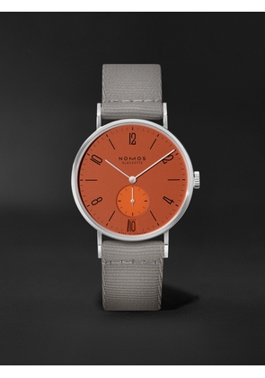 NOMOS Glashütte - Tangente 38 Date Poporange Limited Edition Hand-Wound 37.5mm Stainless Steel and Webbing Watch, Ref. No. 179.S13 - Men - Orange