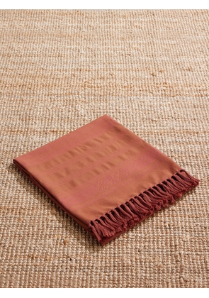 Loro Piana - Fringed Striped Cotton Towel - Men - Orange