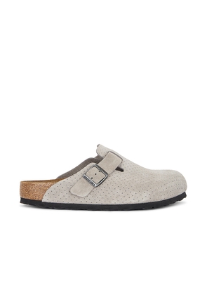 BIRKENSTOCK Boston Dotted in Stone Coin - Grey. Size 41 (also in 42, 43, 44, 45).