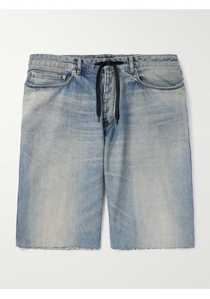 Balenciaga - Distressed Denim Drawstring Shorts - Men - Blue - UK/US 29
