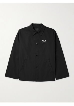 A.P.C. - Regis Logo-Embroidered Shell Blouson Jacket - Men - Black - XS
