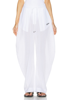 THE ATTICO Long Pant in White - White. Size 38 (also in 40).