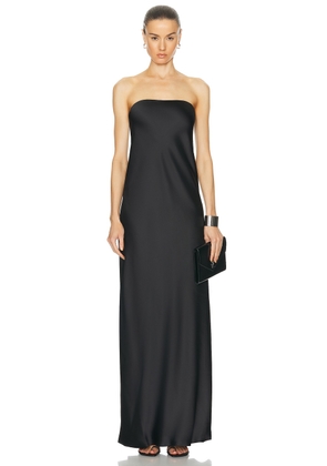Norma Kamali Bias Strapless Gown in Black - Black. Size L (also in M, S, XL, XS).