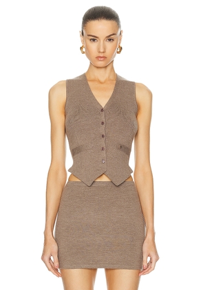 Eterne Paiges Vest in Millet - Brown. Size M/L (also in XS/S).