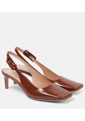 Gianvito Rossi 55 patent leather slingback pumps