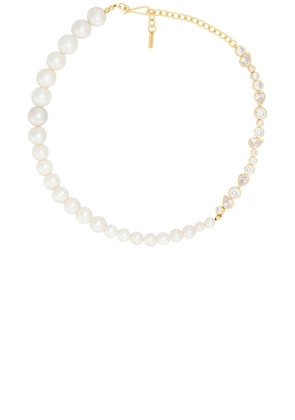 Completedworks The Temporal Anamoly Necklace in Freshwater Pearl & CZ - Ivory. Size all.