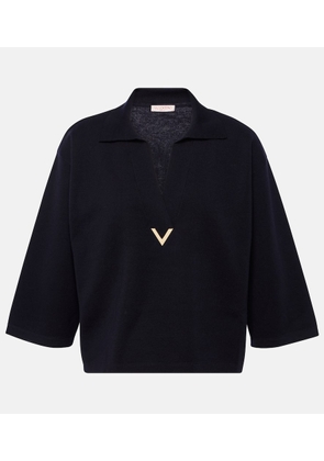 Valentino Logo virgin wool top