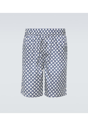 Frescobol Carioca Palma printed silk-blend shorts